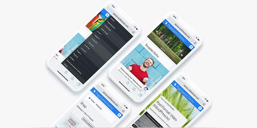 PageSpeed WP theme mobile demo